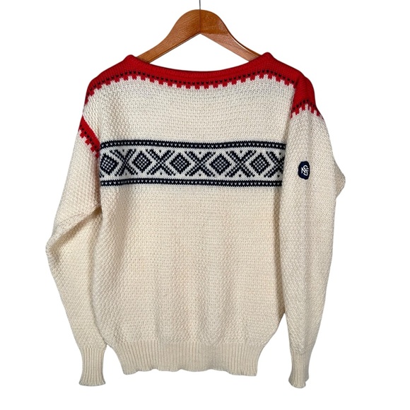 DALE OF NORWAY Vintage Fair Isle Snowflake Wool Knit Sweater - Picture 10 of 10